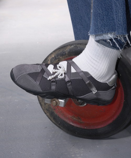 「ROCKFISH WEATHERWEAR」 ローカットスニーカー 24.0cm チャコール レディース_画像3