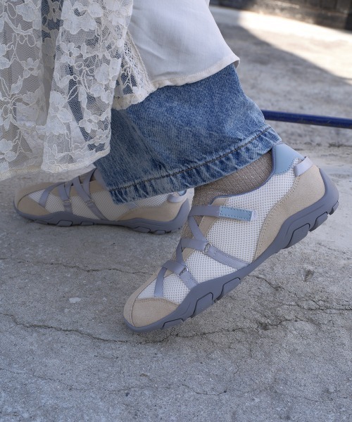 「ROCKFISH WEATHERWEAR」 ローカットスニーカー 24.0cm チャコール レディース_画像4