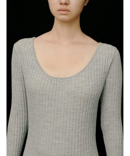 「SORIN」 ニットワンピース 38 グレー レディース_画像8
