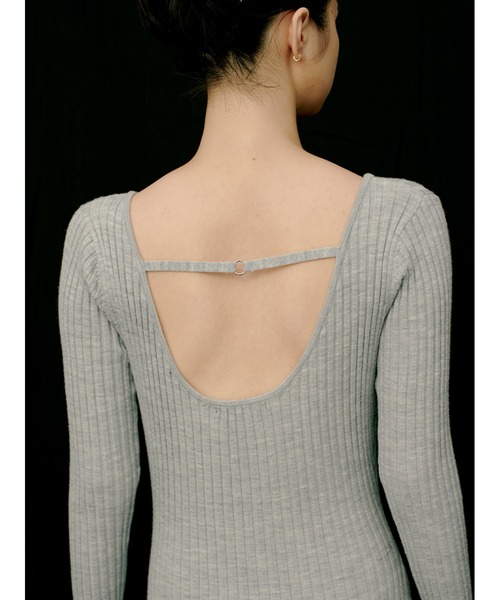 「SORIN」 ニットワンピース 38 グレー レディース_画像9