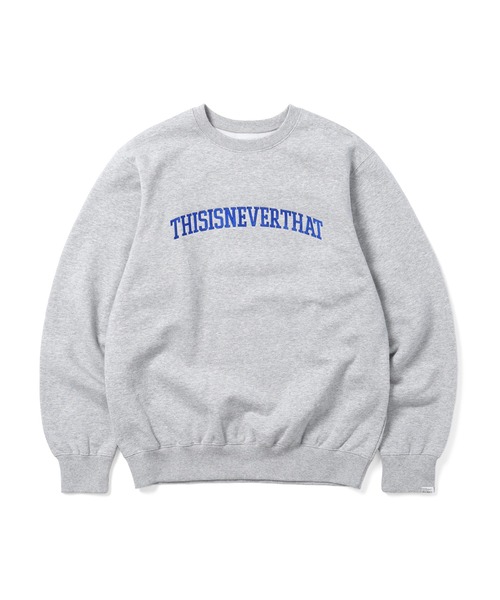thisisneverthat グレー ロゴ スウェット M thisisneverthat（ディスイズネバーザット） スウェットカットソー M