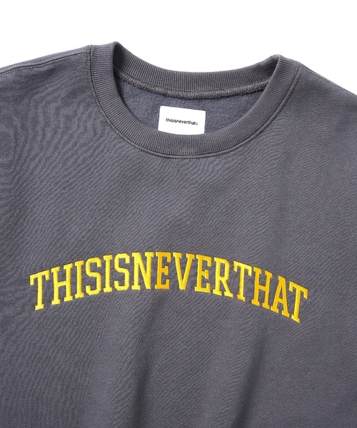 「thisisneverthat」 スウェットカットソー M ヘザーグレー メンズの画像