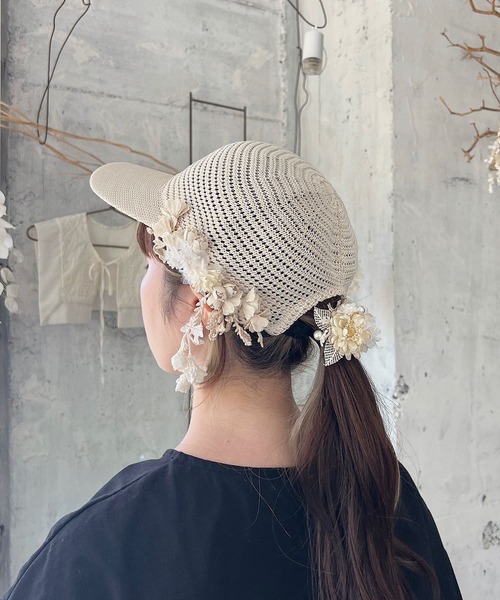 「m.soeur」 キャップ FREE ホワイト レディース_画像3