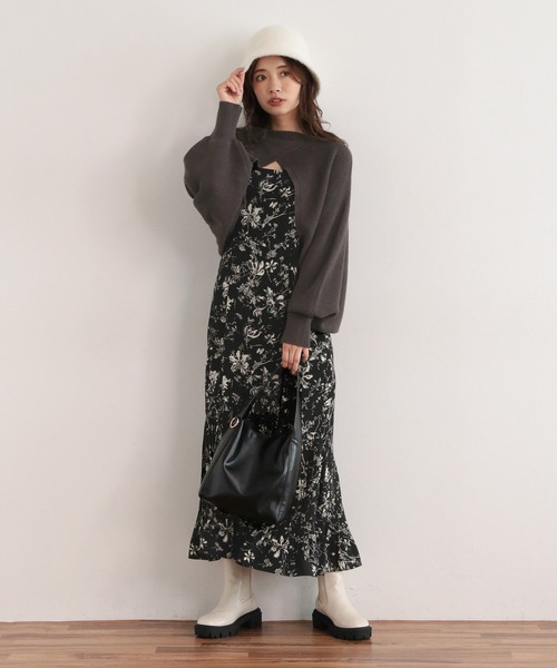 「mysty woman」 コンビワンピース FREE アイボリー レディース_画像5