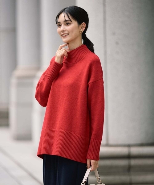 「a.v.v」 長袖ニット 42 レッド レディース_画像3