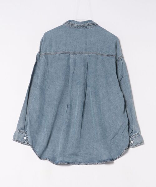 mellomela. ブラウス シャツ テンセルデニム2WAYシャツ レディース