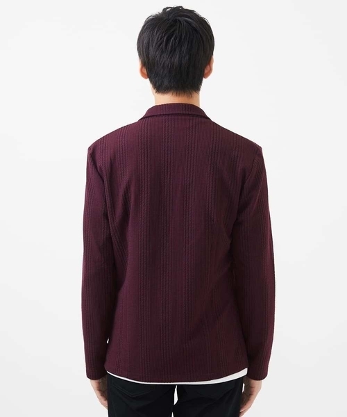 「MK MICHEL KLEIN HOMME 」 テーラードジャケット 48 ボルドー メンズ_画像5