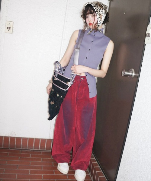「musubore」 デニムパンツ 0 グレー レディースの画像