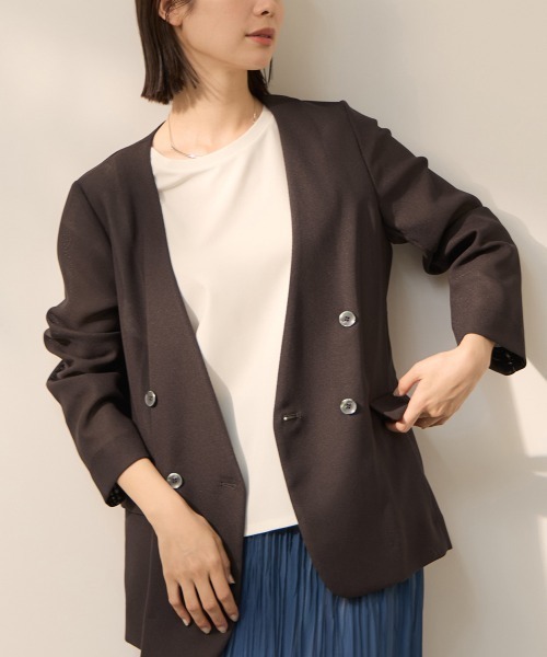 ketty（ケティ） ジャケット ノーカラージャケット グリッディメッシュ