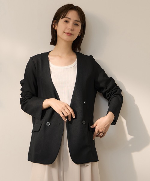 ketty（ケティ） ジャケット ノーカラージャケット グリッディメッシュ