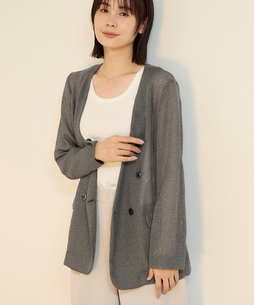 ketty（ケティ） ジャケット ノーカラージャケット グリッディメッシュ