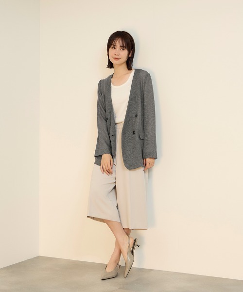 ketty（ケティ） ジャケット ノーカラージャケット グリッディメッシュ