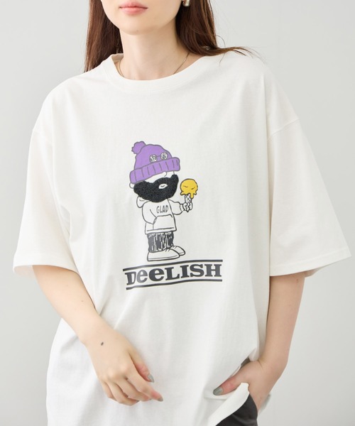 tシャツ オジーサガラ刺繍 クルーネック 半袖Tシャツ メンズ