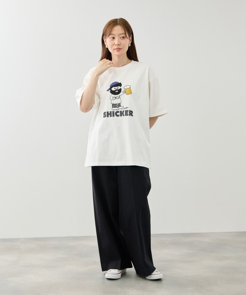 韓国　お土産　ロゴ刺繍 クルーネックTシャツ ホワイト tシャツ オジーサガラ刺繍 クルーネック 半袖Tシャツ メンズ