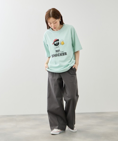 tシャツ オジーサガラ刺繍 クルーネック 半袖Tシャツ メンズ