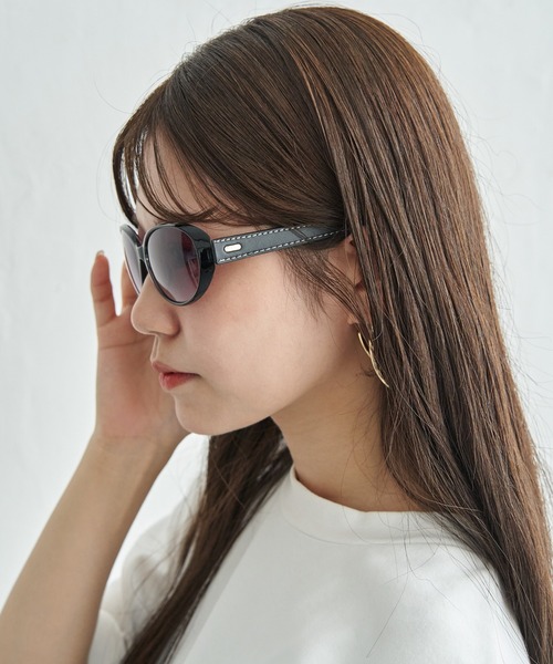 ikka（イッカ） サングラス レザーテンプルサングラス レディース