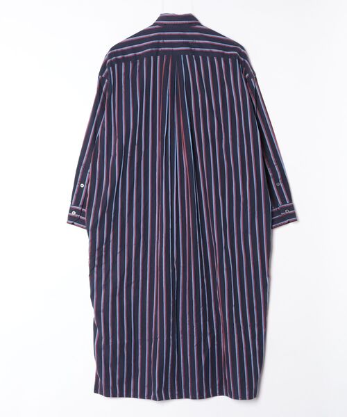TICCA シャツワンピース　ストライプ TICCA（ティッカ） ストライプ柄シャツワンピース FREE ネイビー