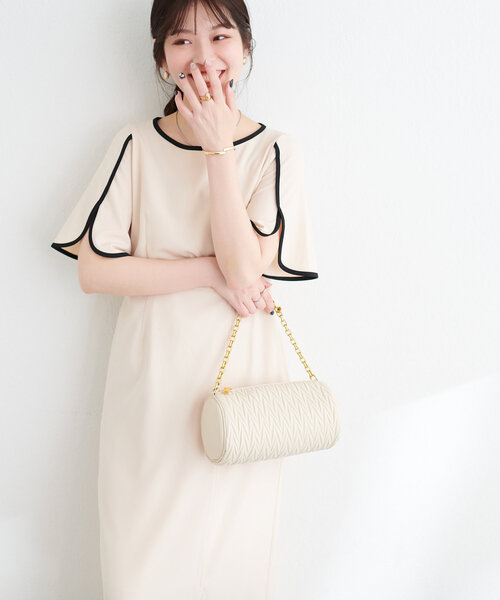 「natural couture」 半袖ワンピース MEDIUM ブルー系その他 レディース_画像3