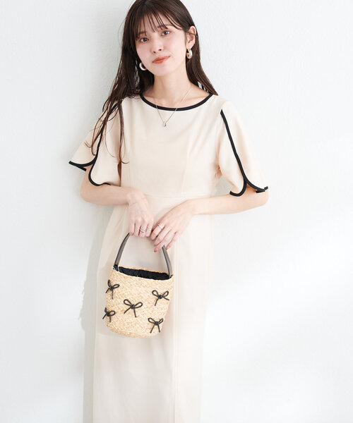 「natural couture」 半袖ワンピース MEDIUM ブルー系その他 レディース_画像6