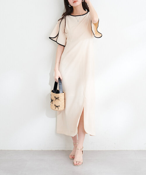 「natural couture」 半袖ワンピース MEDIUM ブルー系その他 レディース_画像9