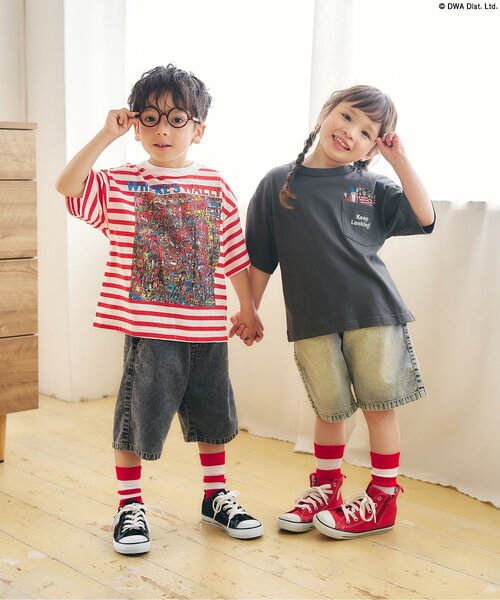 ことり　キッズ服 Tシャツ セット 100cm~ BREEZE（ブリーズ） tシャツ ウォーリーをさがせ！ アートTシャツ