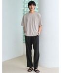 tシャツ フェード ボーダー クルーネック 半...の詳細画像1