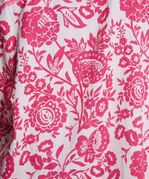 HLAADA ブラウス シャツ HLAADA for ROSEBUD/FLOWER PRINT SHORT