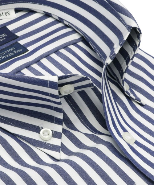 「TOKYO SHIRTS」 長袖シャツ - ネイビー メンズ_画像3