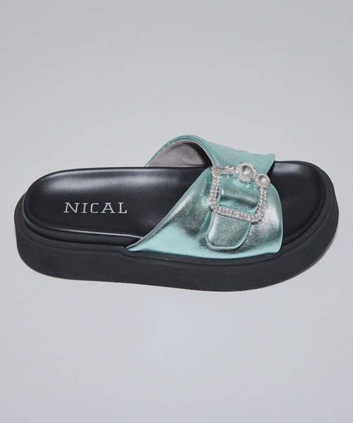 「NICAL」 フラットサンダル SMALL ブラック レディース_画像3