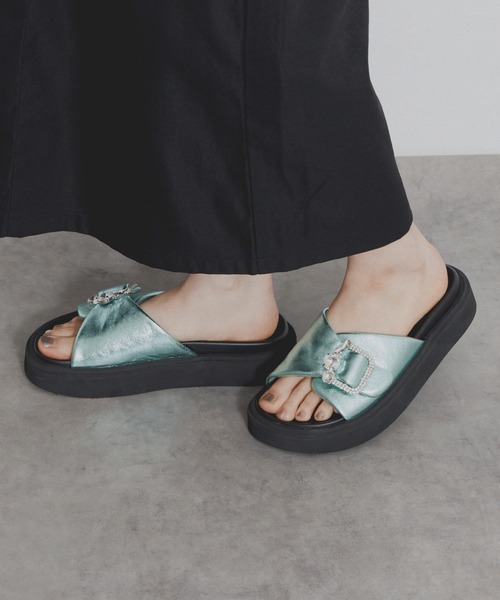 「NICAL」 フラットサンダル SMALL ブラック レディース_画像8