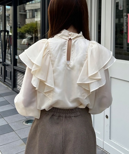 「INGNI」 長袖ブラウス M アイボリー レディース_画像2