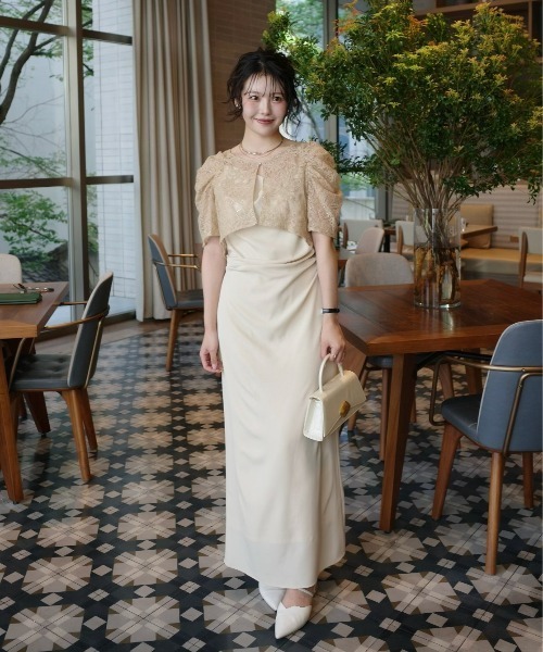 LE'RURE ドレス Lace bolero set drepe dress : ZOZOTOWN Yahoo!店