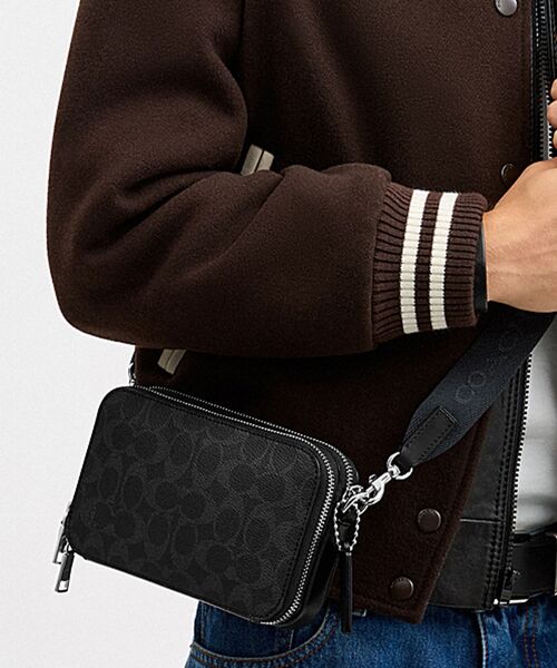 COACH　レザー　ボディバッグ 黒　コーチ　本革 COACH（コーチ） ショルダーバッグ クリントン クロスボディ バッグ