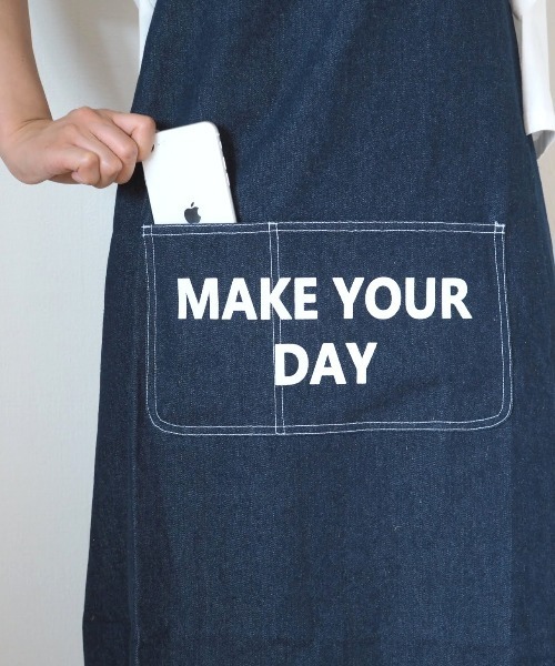 【あお様】エプロンおまとめ2枚 MAKE YOUR DAY エプロン 親子ペアエプロン大人サイズ : ZOZOTOWN