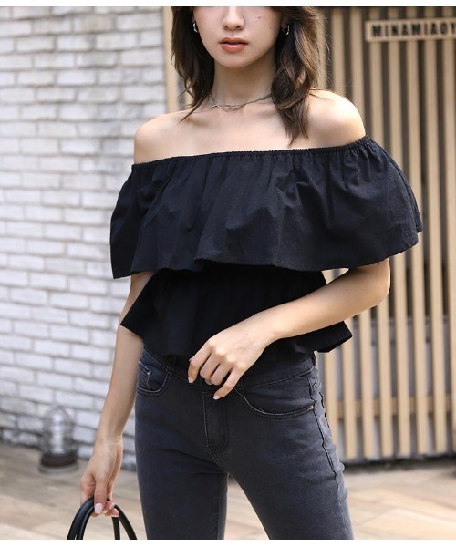 Tシャツ Tシャツ オフショルフリルトップス Zozotown Paypayモール店 通販 Paypayモール