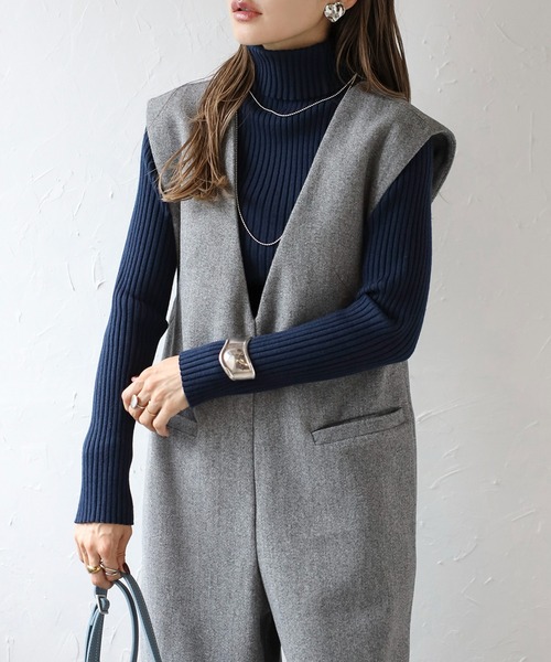 45R ハイネック　ニット 8色展開/洗える】ウールカシミヤ ハイネックニット （ニット・セーター