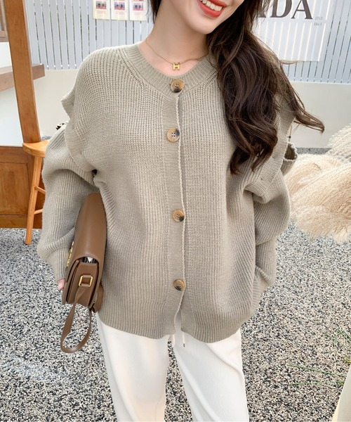 ALYSI 売れ筋商品|||アリジ カーディガン アウター レディース Cardigans Beige アリジ ALYSI カーディガン （ベージュ） -waja bazar - 海外