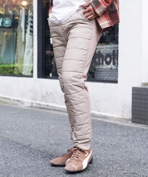 roshell（ロシェル） パンツ 裏起毛ジャージ切替サーモ中綿ダウン