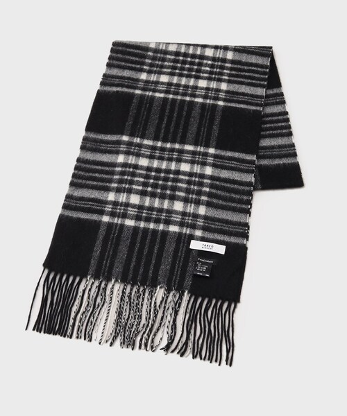 TAKEO KIKUCHI（タケオキクチ） マフラー 「カシミヤ100%」チェック