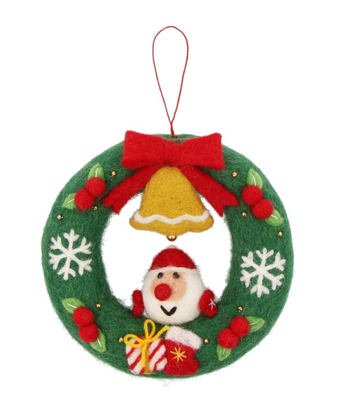 キティ　フェルト　クリスマスリース　2007年 クリスマスリース＊フェルト リース fukuzou 通販 16292087