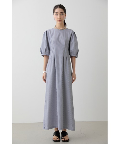 CLETE パフスリーブワンピース　ラベンダー　オケージョン レースレディース Lace Ladies シアー タータンチェック