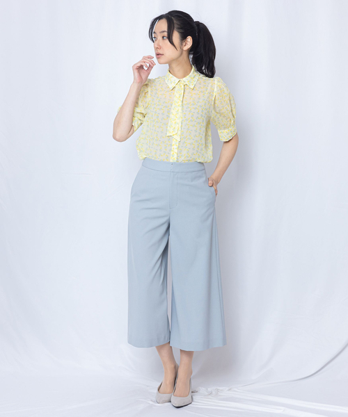 ナラカミーチェ　パンツ NARACAMICIE】パウダーツイルストレッチテーパードパンツ(1(M)9