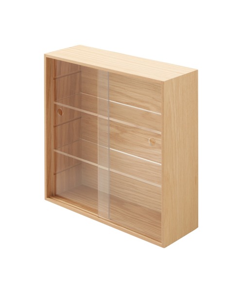 無印良品（MUJI） 収納 木製コレクションスタンド引き扉付き 約幅25