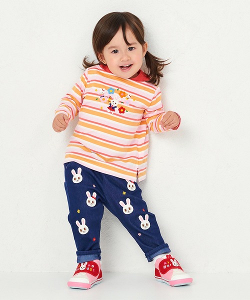 MIKI HOUSE tシャツ ボーダー長袖Tシャツ キッズ 子供服 男の子
