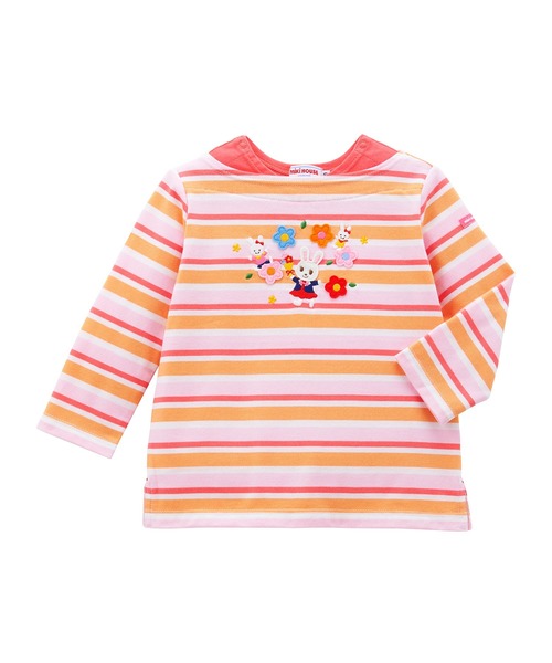 MIKI HOUSE tシャツ ボーダー長袖Tシャツ キッズ 子供服 男の子