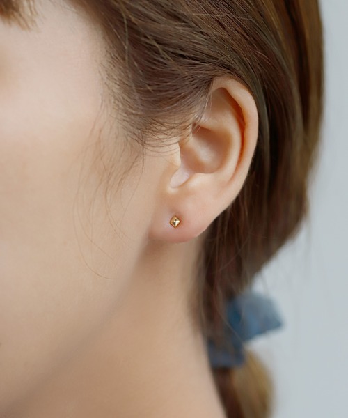 品質保証 ANEMONE ピアス ダイヤシェイプミニピアス「K10」 レディース アクセサリー