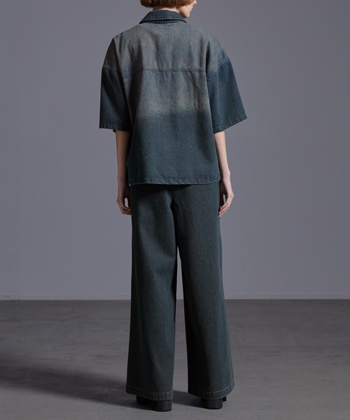 Loose（ルース） シャツ ヴィンテージセミショートデニムシャツ