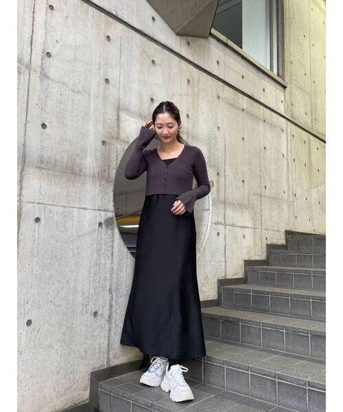 LAGUNAMOON ワンピース カーデセットキャミワンピース : ZOZOTOWN