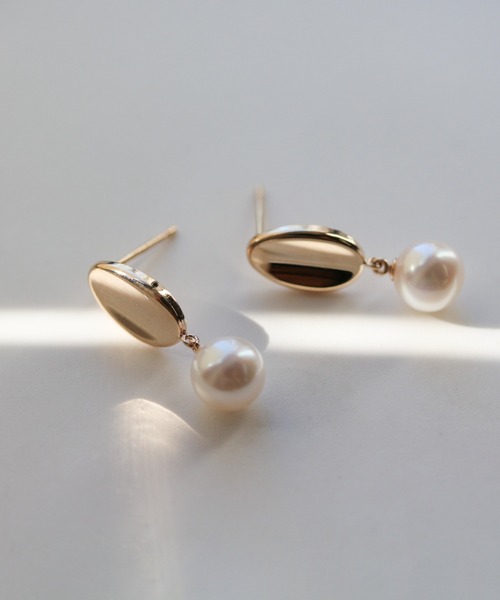新品 cui-cui K10パールピアス cui-cui（キュイキュイ） ピアス パール ピアス | K10YG レディース
