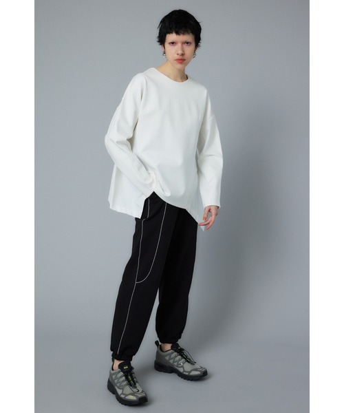 tシャツ Ponte docking flare tops　ポンチドッキングフレアートップス レディース HeRIN.CYE tシャツ Ponte docking flare tops ポンチドッキング